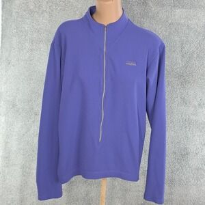 Patagonia Pullover Mens L Purple Made in USA Sustainable Fashion Functional Gear